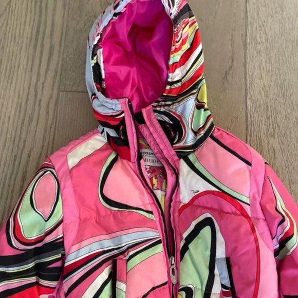 EMILIO PUCCI Colorblock Pattern Down Jacket ROSSIGNOL X - Picture 3 of 10